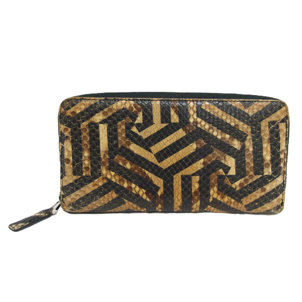 GUCCI Python Round Zipper Long Wallet - Picture 1 of 6